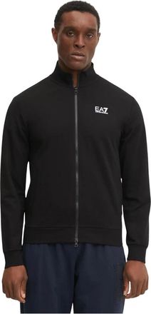Emporio Armani Zip-through Sweatshirt - Heren - Vesten met rits - Zwart - L - Katoen - Hoodies & sweatvesten