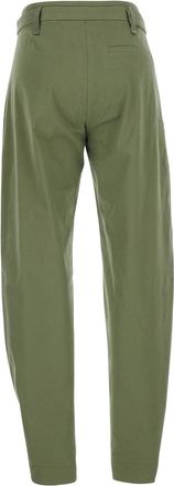 Semicouture Womens Trousers Ryana Green Cotton
