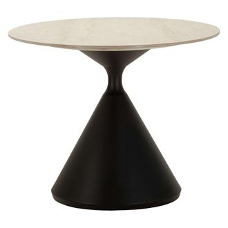 Dmora Mesa Fija Baleha, 4 Plazas, Forma Ovalada, Estructura Tono Roble, 180x90x73h Cm Marr&oacute;n Roble