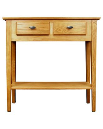 Leick Home Teegan Solid Wood Hall Entryway Console Table With Shelf