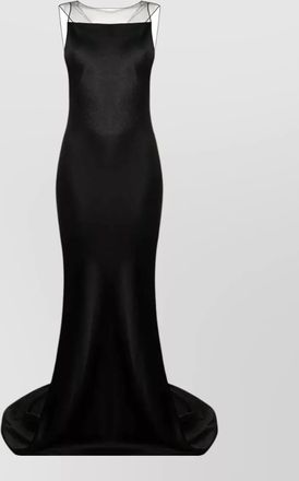 Maison Margiela satin square-neck spaghetti-strap backless maxi dress