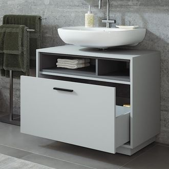 Vicco Mueble Bajo Lavabo Beatrice, Gris/antracita, 80 X 84.5 Cm Con Caj&oacute;n
