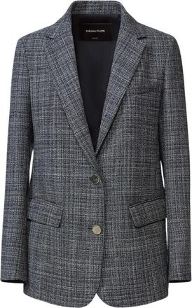 Fabiana Filippi Dames, Jassen, Blauw, Maat: XS Tweed