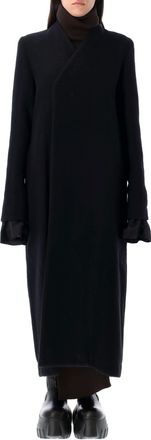Rick Owens Womens Museum Coat - Black Wool - Size EU 42 (Womens)