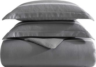 Eddie Bauer Chevron & Stripes Comforter & Sheets Bed Set in White/Grey at Nordstrom Rack, Size Queen