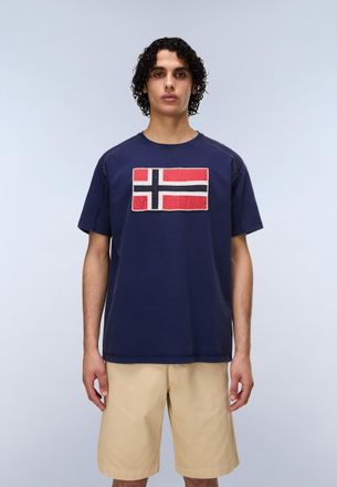 Napapijri T-Shirt NAPAPIJRI, Herren, Gr. XXL, naval acade b2q, Obermaterial: 100% Baumwolle, normal, Rundhals, Shirts T-Shirt