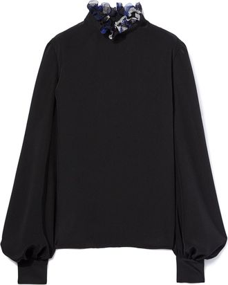 Pucci Crêpe top - Zwart