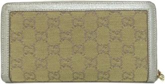 Gucci Pre-owned Wallets, female, Brown, Size: ONE SIZE Pre-owned Vintage Canvas Wallet