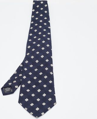 Gianfranco Ferre Navy Blue Silk Jacquard Tie