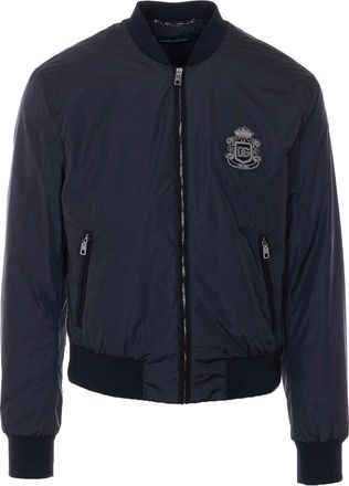 Dolce & Gabbana Black Jacket With Frontal Zip Closure