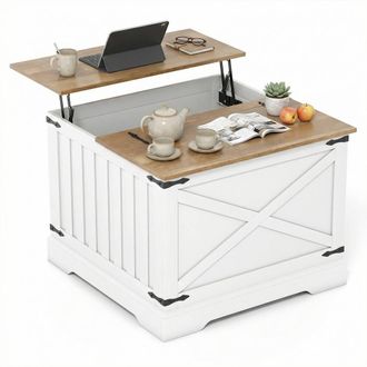 Costway Costway Lift Top Coffee Table 80CM Center Table w/ Hidden Storage Compartment
