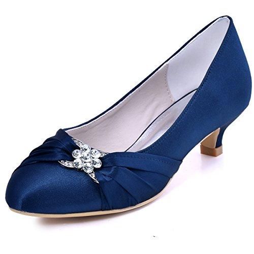 Elegantpark EP2006L Chaussure Mariage Femme Bout Rond Escarpins