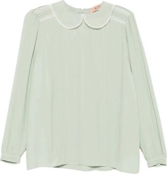 N°21 Dames, Blouses & Shirts, Groen, Maat: XL