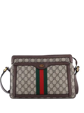 Gucci Ophidia Zip GG Coated Canvas Medium shoulder bag - Bruin