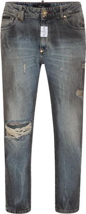 Philipp Plein Detroit Fit Broeken - Heren - Loose Fit Jeans - Blauw - W30 - Katoen - Jeans