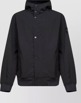 Stone Island hooded blouson jacket badge sleeve