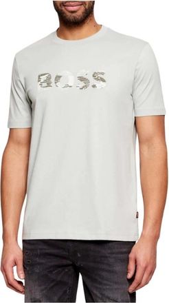 HUGO BOSS Te Insignia T-Shirt - Heren - T-shirts - Grijs - L - Katoen - Tops