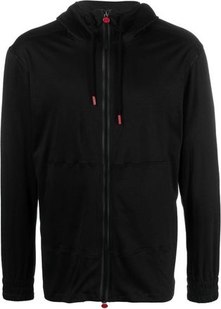 Kiton logo-charm hooded jacket - men - Cotton - M - Black