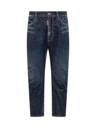 Dsquared2 Blue Tapered Mid Rise Jeans