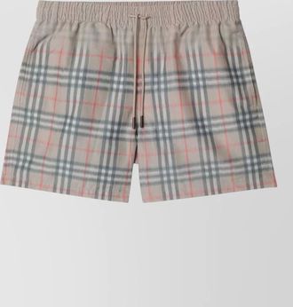 Burberry swim shorts faded check pattern design