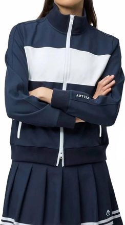 Tilley Warm Up Jacket In Navy/white