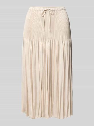 OPUS Plisseerock mit Kordelzug Modell Ribane in Beige, Gr&ouml;&szlig;e 34