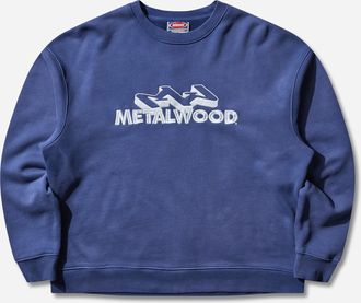 Metalwood Studio Men s Mountaineer Crewneck Sweatshirt Navy