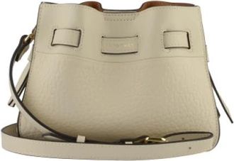Pourchet Blossom Schoudertas - Dames - Schoudertassen - Beige - ONE Size - Leer - Tassen