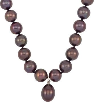 Dower & Hall Large Peacock Pearl Drop Necklace