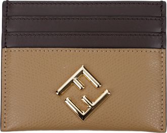 Fendi Damens Dokumentenhalter Braun/Cappuccino-Leder