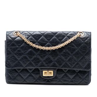 Chanel Tweedehands Heruitgave 2.55 Gequilt Aged Calfskin Dubbele Flap 226