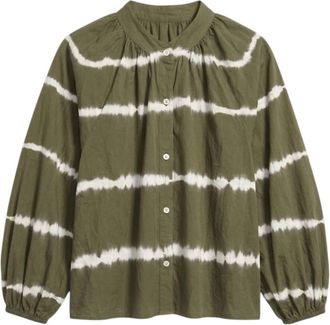Cali Dreaming Womens Mary Long Sleeve Shirt In Geode Hand Dyed