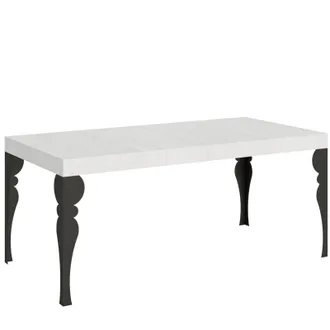 Itamoby Tavolo Paxon Allungabile Piano Quercia Natura 90x90 Allungato 246 Telaio Antracite