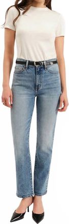 Daze Smarty Pants High Rise Slim Straight Jeans In Face To Face