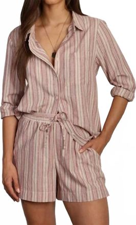 Dylan James Striped Shirt In Red
