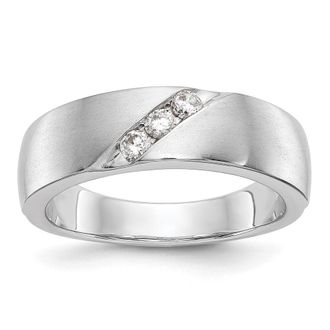 Diamond2Deal 14k Gold Lab Grown Diamond Wedding Band Ring 1/5Ct Clarity- VS Color- D-E
