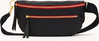 Hammitt Hammitt Charles Crossbody Black Brushed Gold Red Zip Lrg
