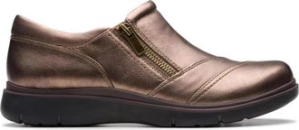 Clarks Dames Loafers met Brede Pasvorm - Dames - Loafers - Bruin - 40 EU - Leer - Schoenen