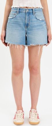 Daze Crossroads Cutoff Denim Shorts in Pulse at Nordstrom, Size 28