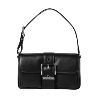 Michael Kors Shoulder Bags, female, Black, Size: ONE SIZE Pink Shoulder Bag with Buckle Closure