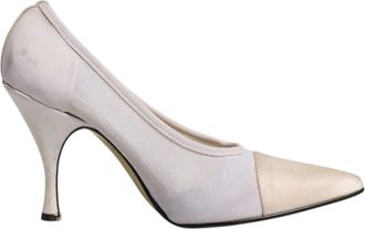 Dolce & Gabbana White Beige Leather High Heels Pumps Womens Shoes (Pre-Owned)