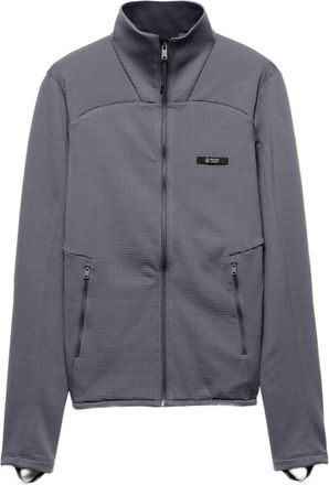 Prada Giacca con zip e logo - Grigio
