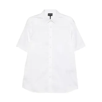 Emporio Armani Heren, Overhemden, Wit, Maat: 2XL Katoen