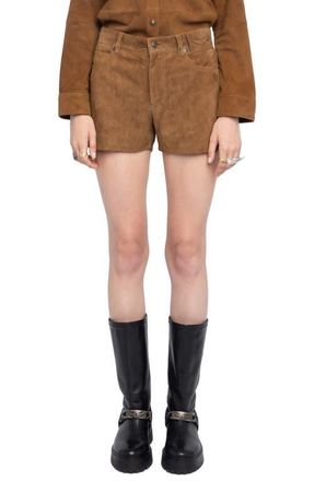 Zadig&Voltaire Sadys Suede Shorts in Daim at Nordstrom, Size 4 Us