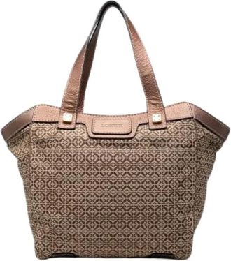 Loewe Pre-owned Canvas Tote Bag - Dames - Vintage Shopper - Bruin - ONE Size - Leer - Vintage
