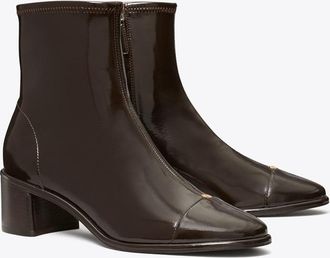 Tory Burch Womens Cap-Toe Low-Heel Ankle Boot, size 3.5