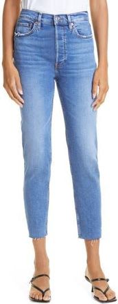Re/Done Originals High Waist Ankle Jeans in Indigo Storm at Nordstrom Rack, Size 25