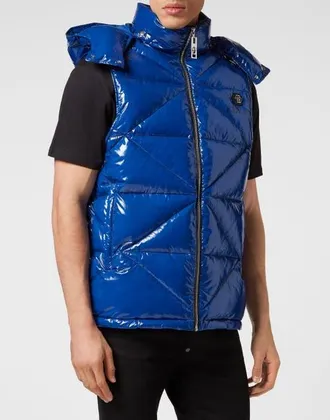 Philipp Plein Jacket Hexagon Men in Darkblue at Nordstrom, Size Xxx-Large