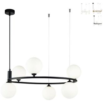 Maytoni Ring L&aacute;mpara Colgante De Techo Negra, 6 Luces, G9