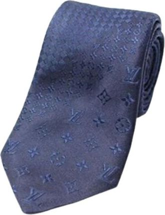 Louis Vuitton Pre-owned Scarves, male, Blue, Size: ONE SIZE Pre-owned Cravat